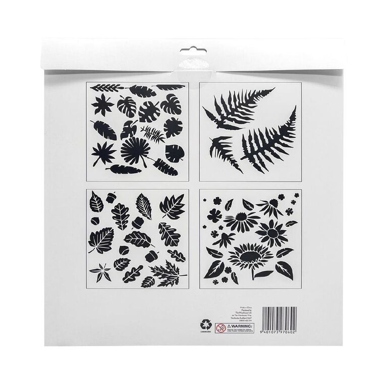 Uniti Stencils Nature 4 Set 12 inch