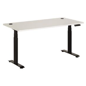 Jasper J Emerge Electric H-ADJ Desk Dual Motor 3 Stage 1500 Black/White