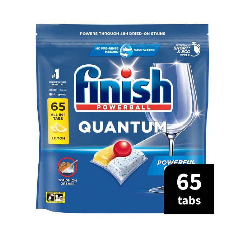 Finish Quantum Dishwasher Tablets Lemon 65 Pack