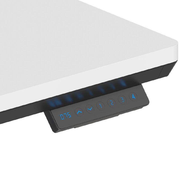 Workspace Height Adjustable Desk 1500W with Drawer White