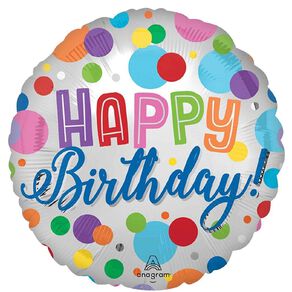 Anagram 45cm Standard Satin Orbs Birthday Balloon