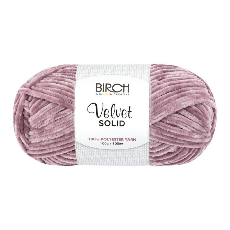 Birch Velvet Yarn 100% Polyester 100G Purple Shadow