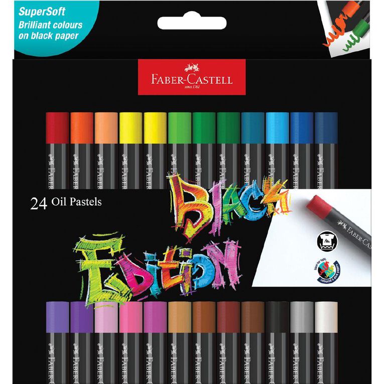 Faber-Castell Black Edition Oil Pastels 24 Pack