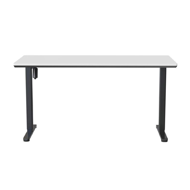 Workspace Height Adjustable Desk 1500W with Drawer White