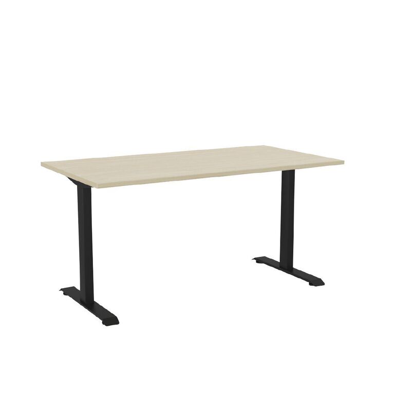 Knights Haven Fixed Single Sided Desk Frame with Nordic Maple Top