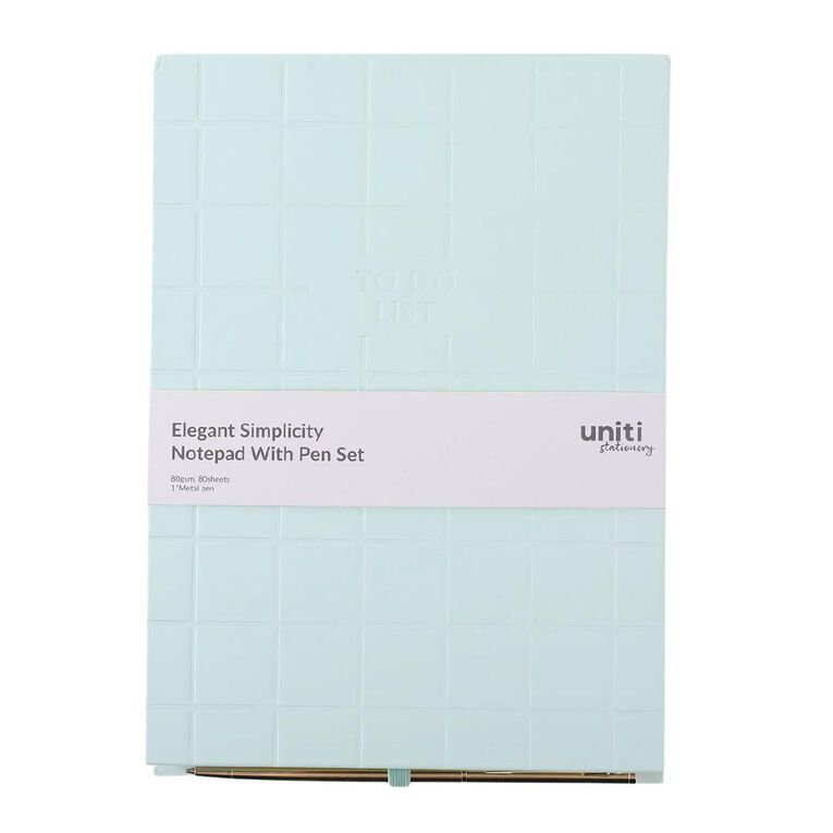 Uniti Stationery Elegant Simplicity Notepad With Pen Set