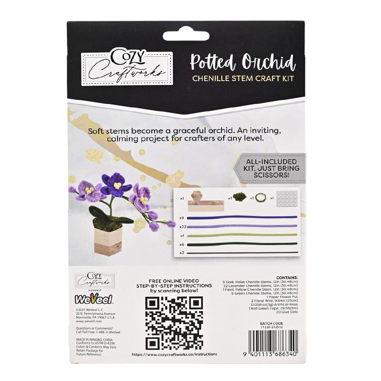 Uniti Adults Chenille Stem Potted Orchid