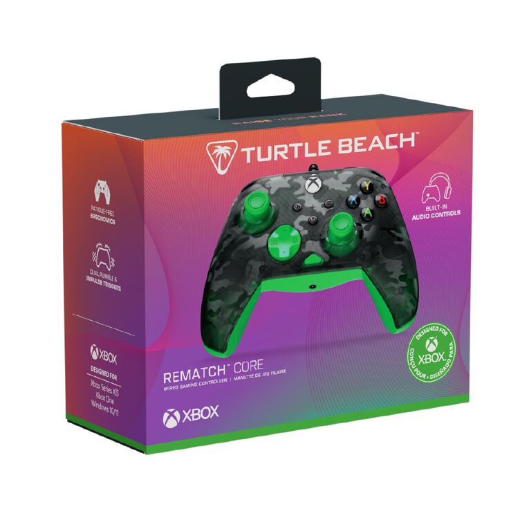 Turtle Beach Rematch Core Wired Xbox Controller Camo Green