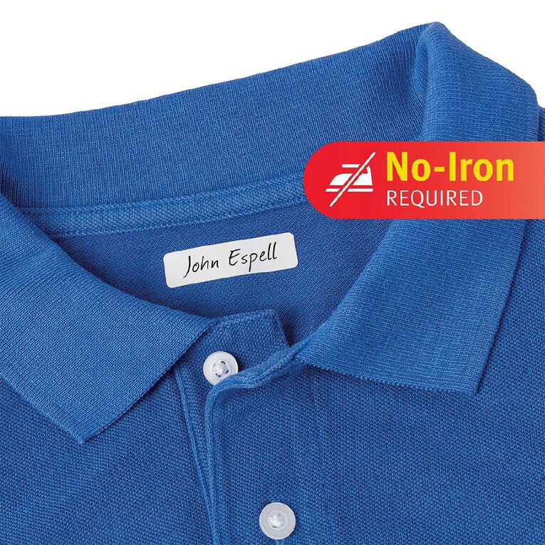 Avery No-Iron Fabric Labels Washable & Dryer Safe 54 Labels