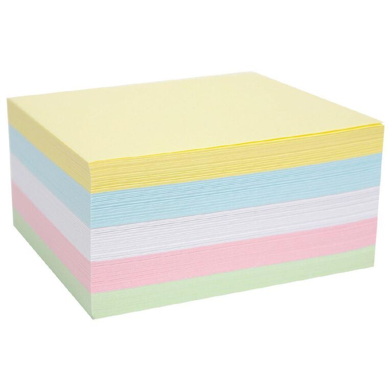 WS Memo Cube Refill Half Size Multi-Coloured