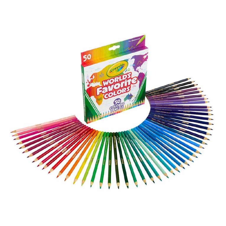 Crayola World's Favourite Colours Pencils 50 Pack