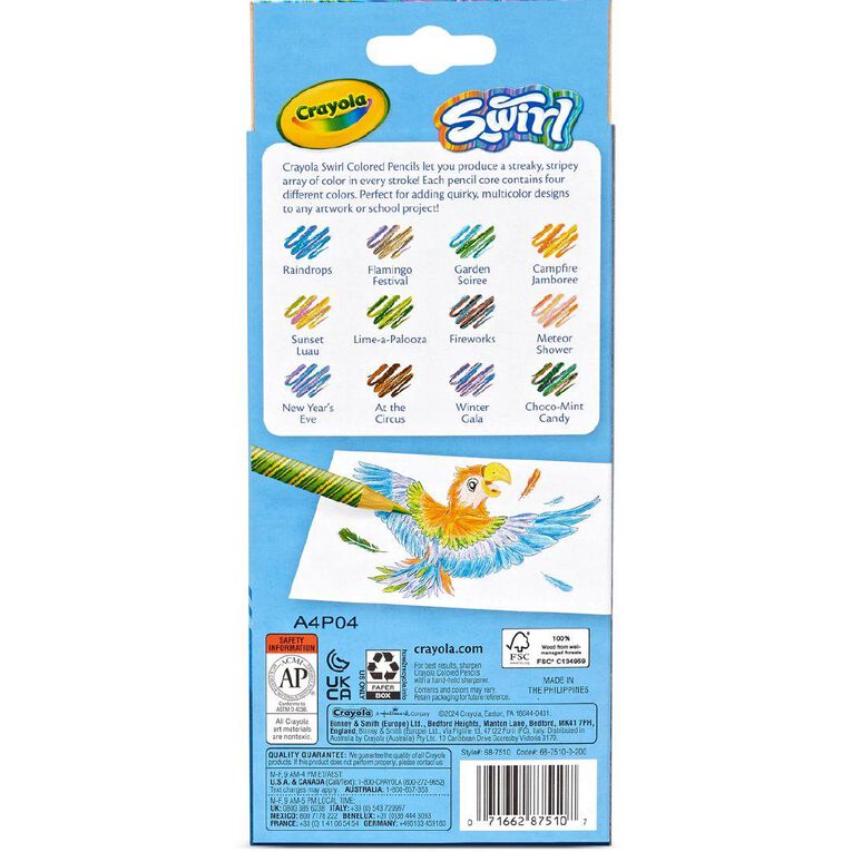 Crayola Swirls Colored Pencils 12 Pack