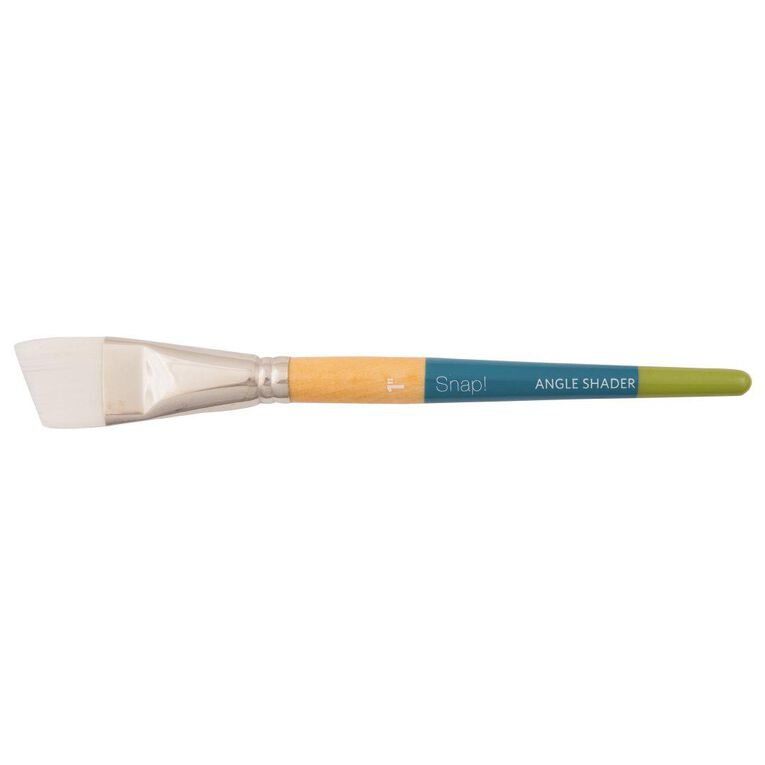 Princeton Snap Brush Short Handle Taklon Angle Shader 1 White
