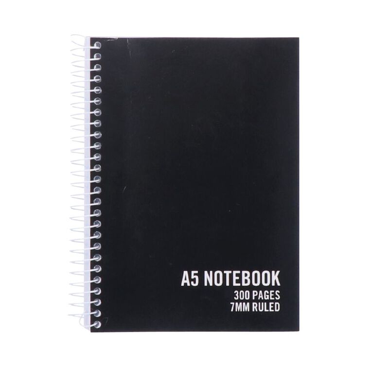 WS Notebook 300 Pages Black A5