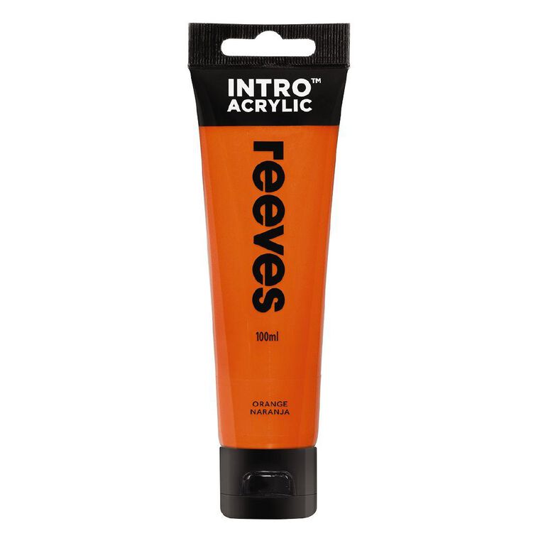 Reeves Intro Acrylic Paint Orange 100ml