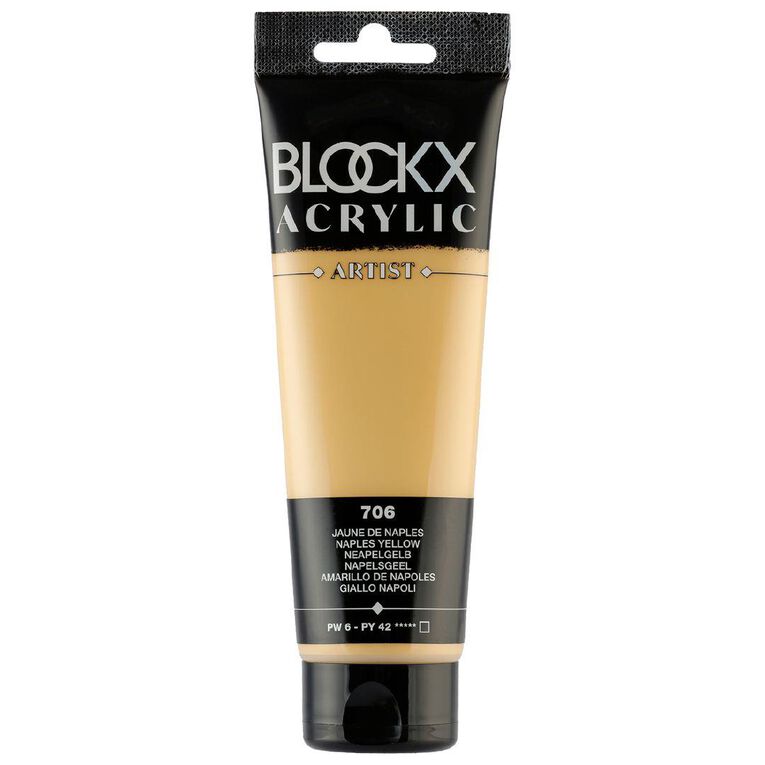 BLOCKX Acrylic Tube Naples Yellow 120ml