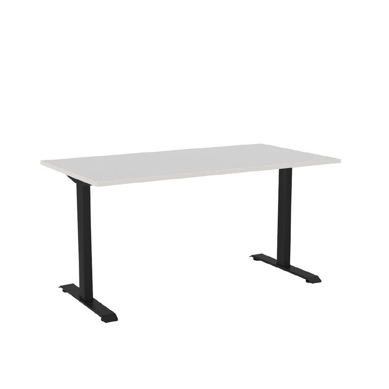 Knights Haven Fixed Single Sided Desk Frame with White Top