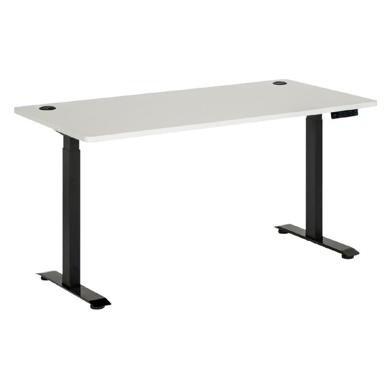 Jasper J Emerge Electric H-ADJ Desk Single Motor 2 Stage 1800 Blk/White