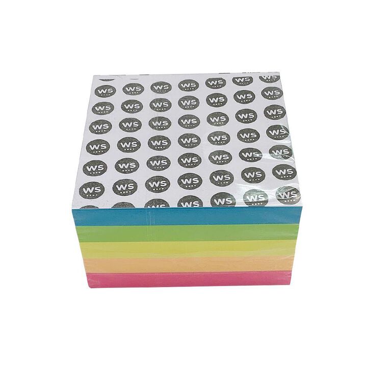 WS Sticky Notes 76mm x 76mm Multi-Coloured 90 Sheet 5 Pack