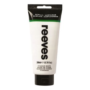 Reeves Fine Acrylic Paint Titanium White 200ml