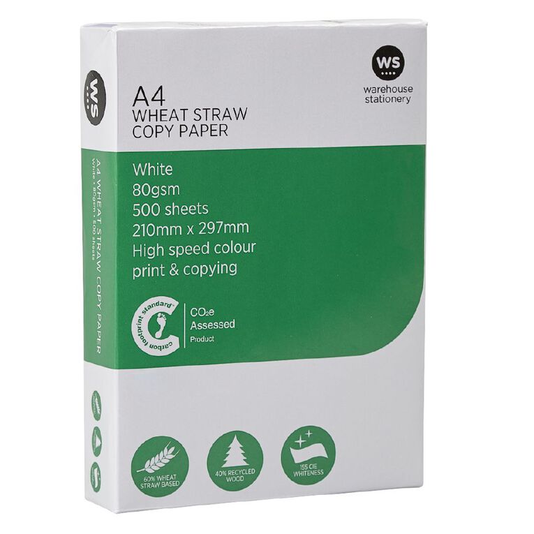 WS Photocopy Paper Wheat Based A4 80gsm 500 Sheet Ream