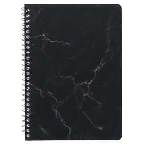 Uniti Stationery Marble Black A5 Notebook