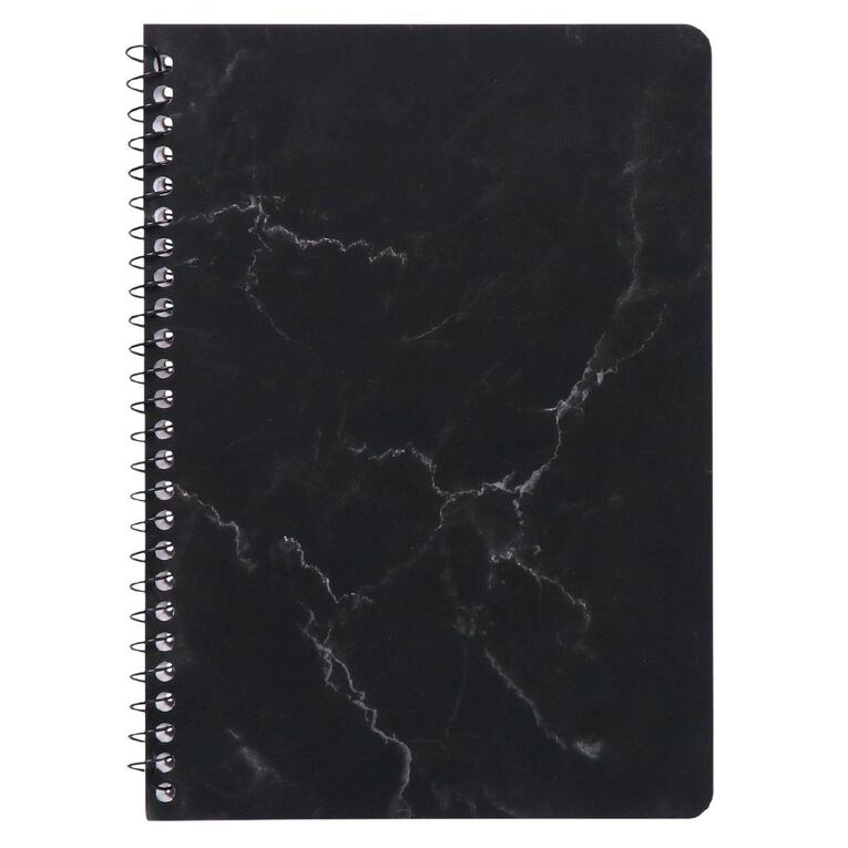 Uniti Stationery Marble Black A5 Notebook