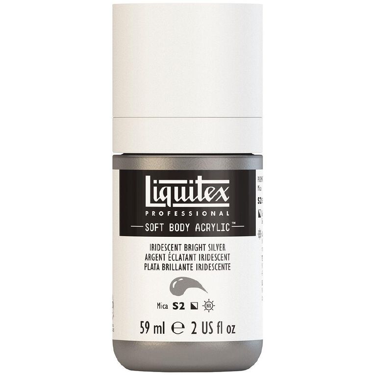 Liquitex Soft Body S2 Acrylic Paint Irid Bright Silver