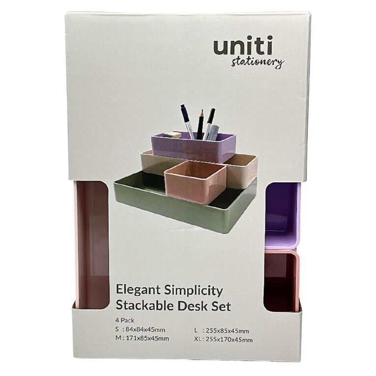 Uniti Stationery Elegant Simplicity Desk Set 4 Pieces