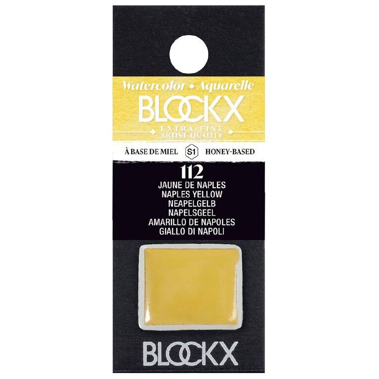 BLOCKX Watercolour Half Pan S1 112 Naples Yellow Yellow