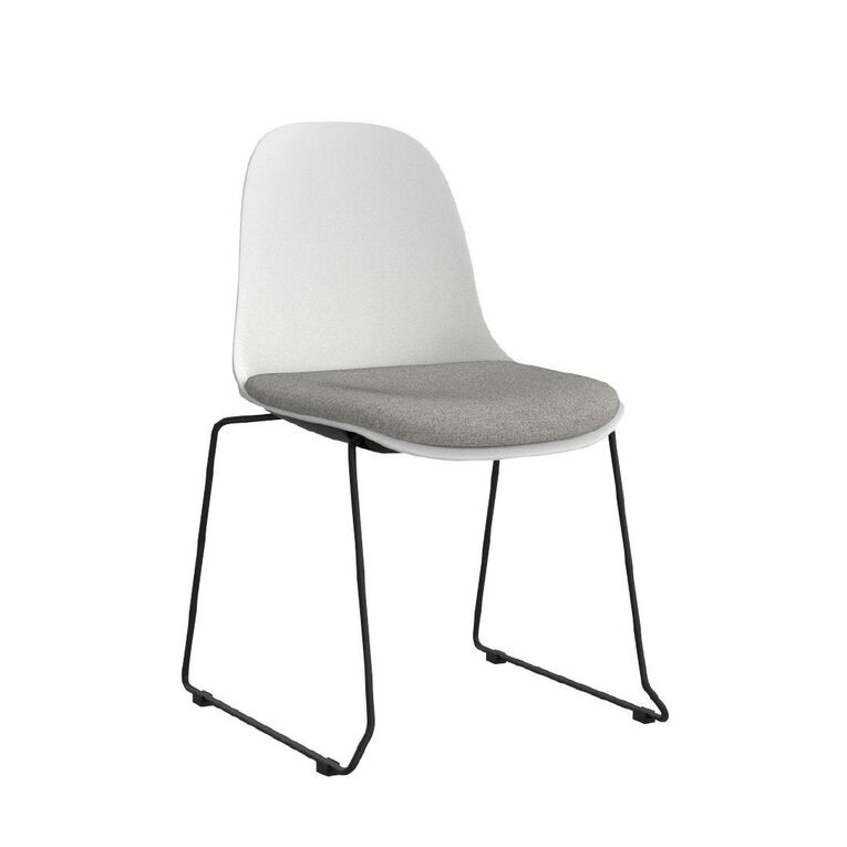 Knights Willow Shell Chair with Grey Reef White