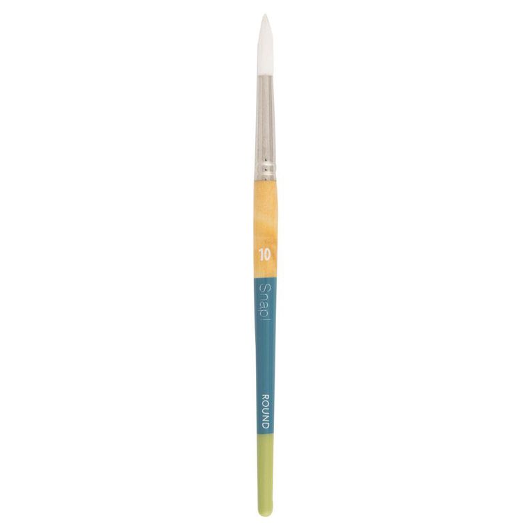 Princeton Snap Brush Short Handle Taklon Round 10 White