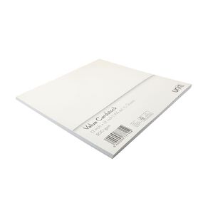 Uniti Value Cardstock 300gsm 10 Pack White 12in x 12in