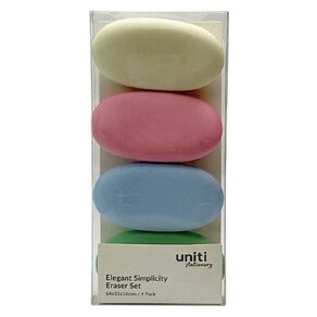 Uniti Elegant Simplicity Eraser Set 4 Pieces