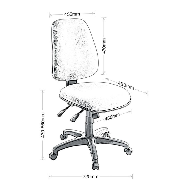 Eden Eden Chorus 3 Lever Highback Ergonomic Chair Atlantic