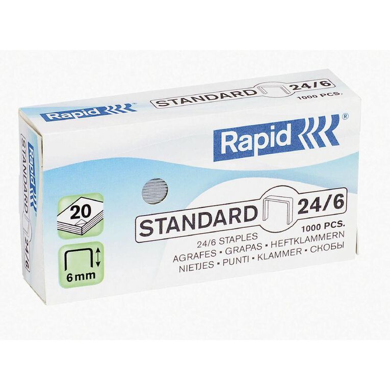 Rapid 24/6 Staples 20 Sheet 1000 Pack