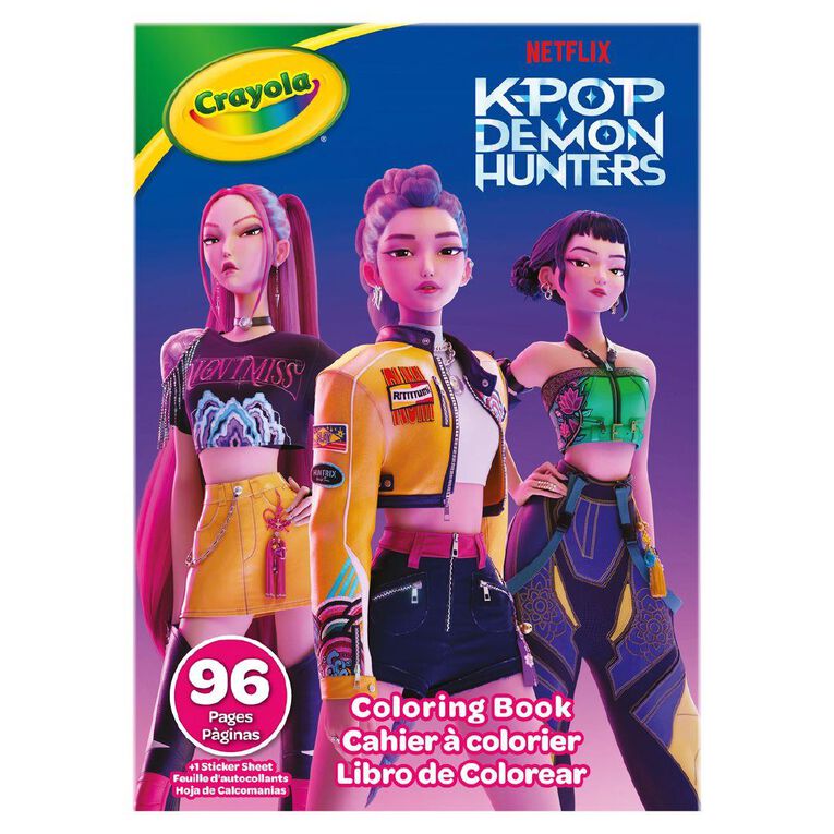 Crayola K-Pop Demon Hunters Colouring Book 96 Page