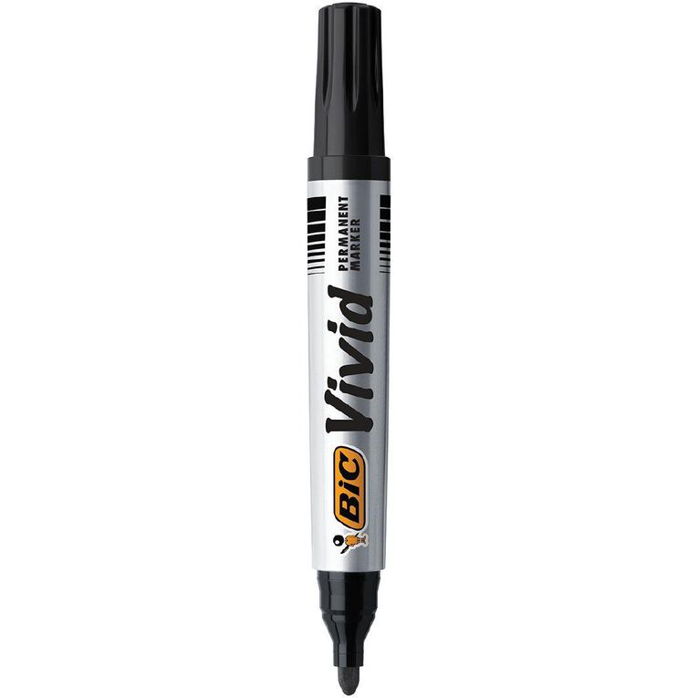 Bic Vivid Permanent Marker Ecolution Black 1 Pack