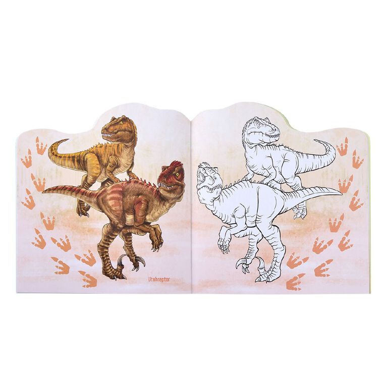 Artwrap Dino World Colour Book Figural Multi-Coloured