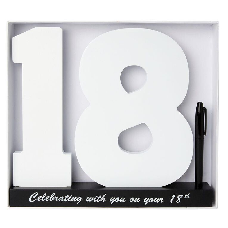 Party Inc 18th Birthday Sign with Pen