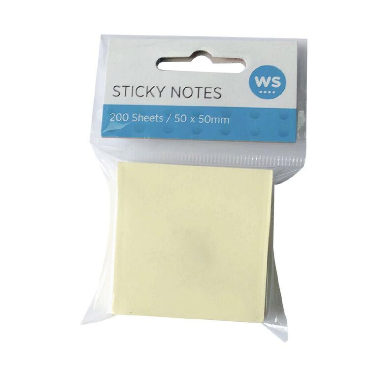 WS Sticky Notes Stack 50mm x 50mm 200 Sheets