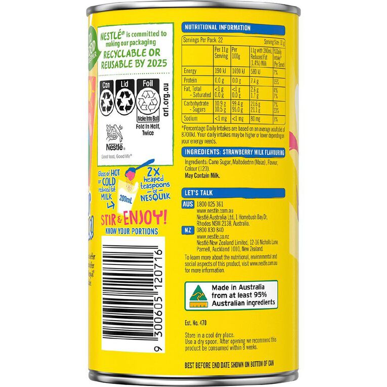 Nesquik Instant Drink Strawberry 250g