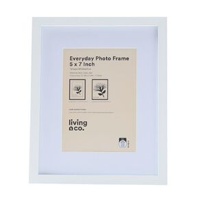 Living & Co Everyday Photo Frame White 5in x 7in