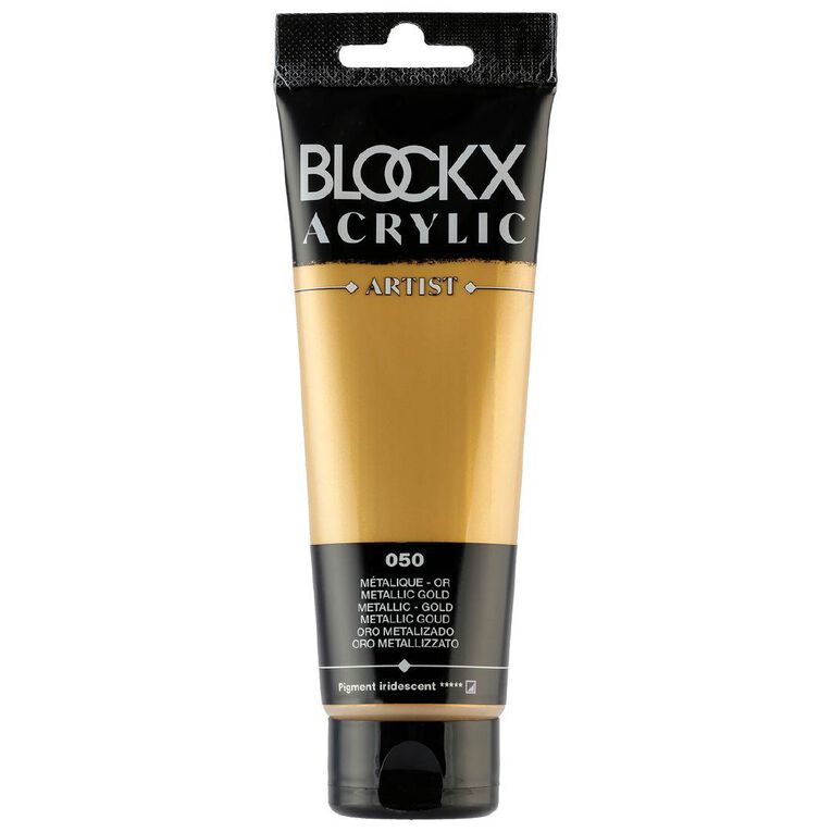 BLOCKX Acrylic Tube Metallic Gold 120ml