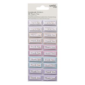 Uniti 3D Handmade Embellishment Sparkly Thank You 20 Piece