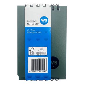 WS Notebook Wiro 100 Pages Green A7