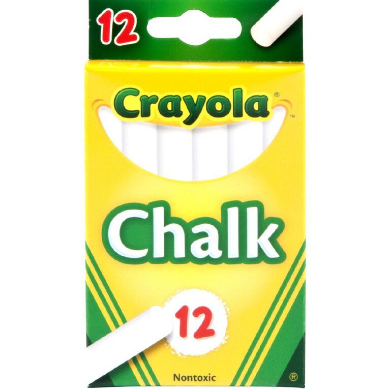 Crayola Chalk 12 Pieces White