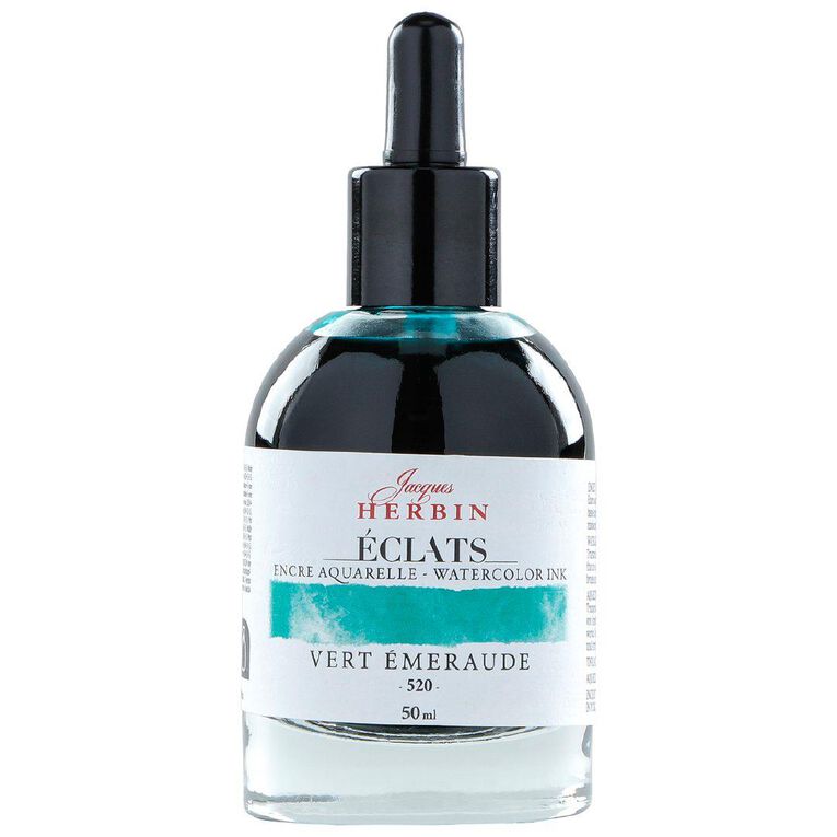 Jacques Herbin Eclats Watercolour Ink 520 50ml Emerald Emerald