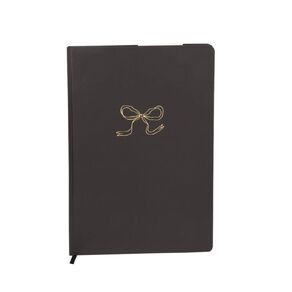 Uniti Stationery Urban Noir Bow Black A4 Hard Cover Notebook