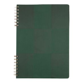 Uniti Stationery Check Green A4 Notebook